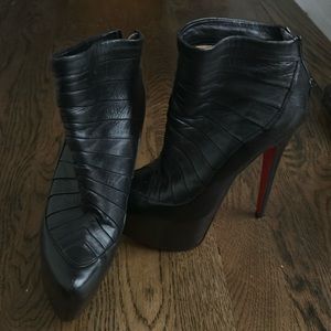Christian Louboutin Black platform bootie size 6.5
